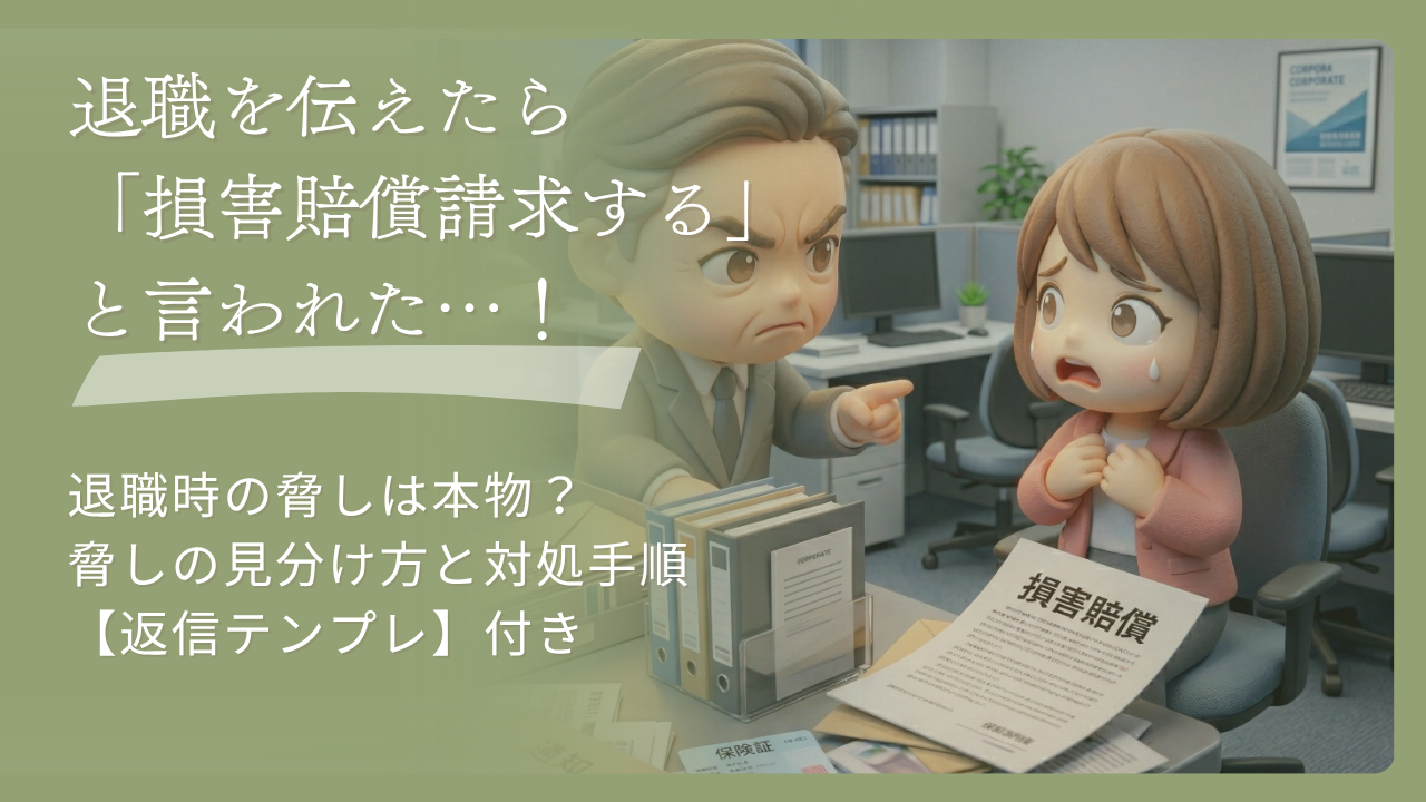 退職で「損害賠償する」と脅されたら？